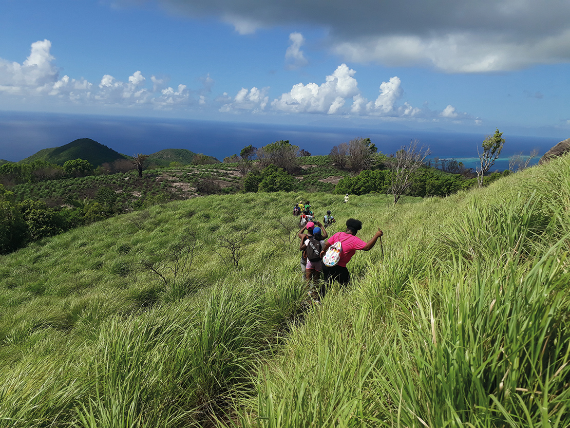 A group on a hike around Walling Nature Reserve. Credit: Walling Nature Reserve.