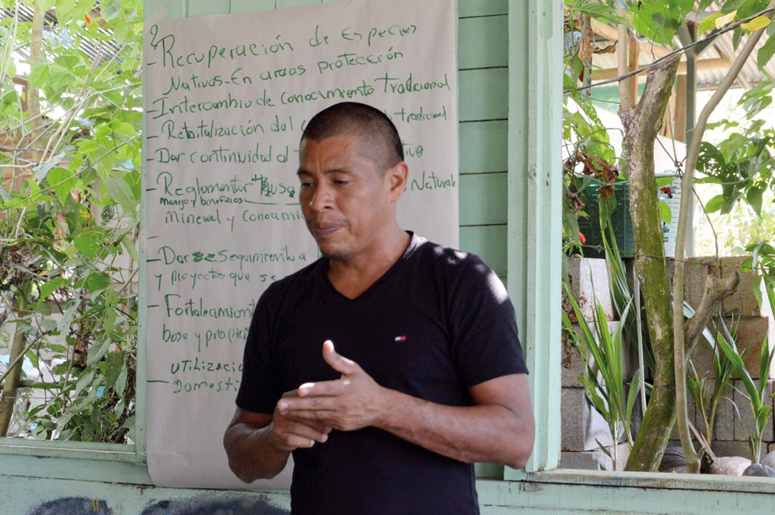 A Térraba leader at a NBSAP workshop in Costa Rica. Credit: Alejandra Loría Martínez, Focal Point for Article 8( j), Costa Rica.