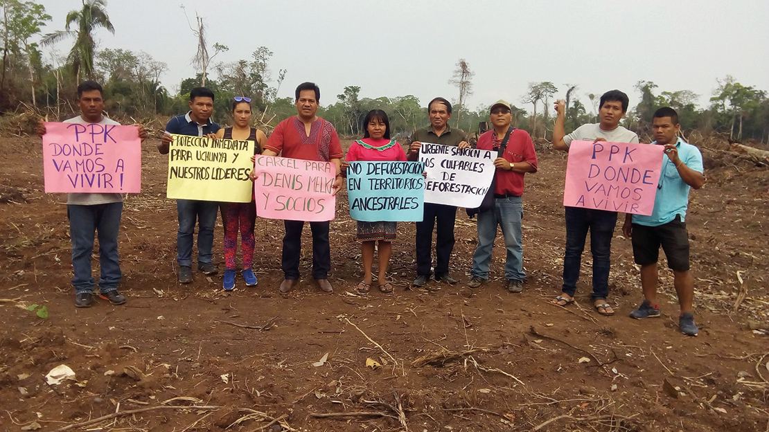 Protest again palm oil. Credit: FECONAU